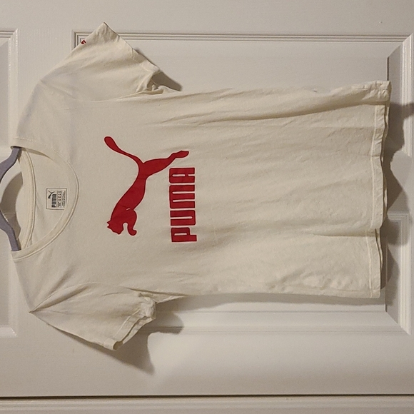 Puma Tops - Puma, red and white tee shirt.  Size M.